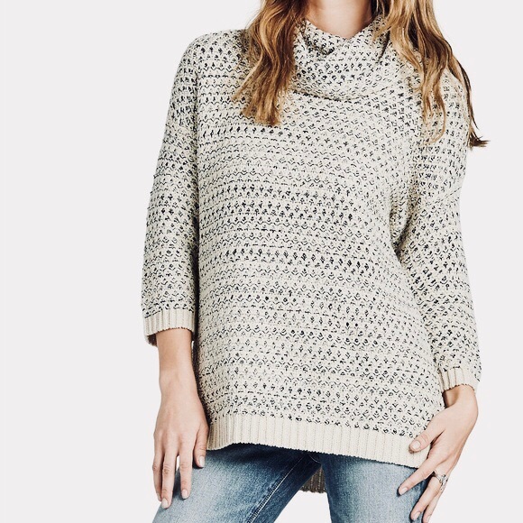 Lucky Brand Sweaters - Brand new ! Lucky Brand cowl neck cream/ Black